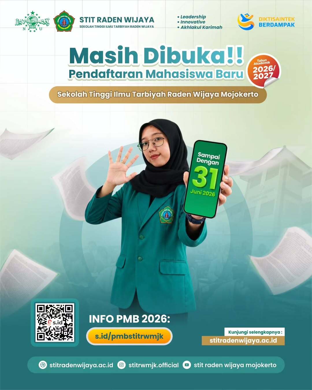 Pendaftaran Mahasiswa Baru Gelombang 2 masih dibuka!Saatnya wujudkan masa depan bersama Sekolah