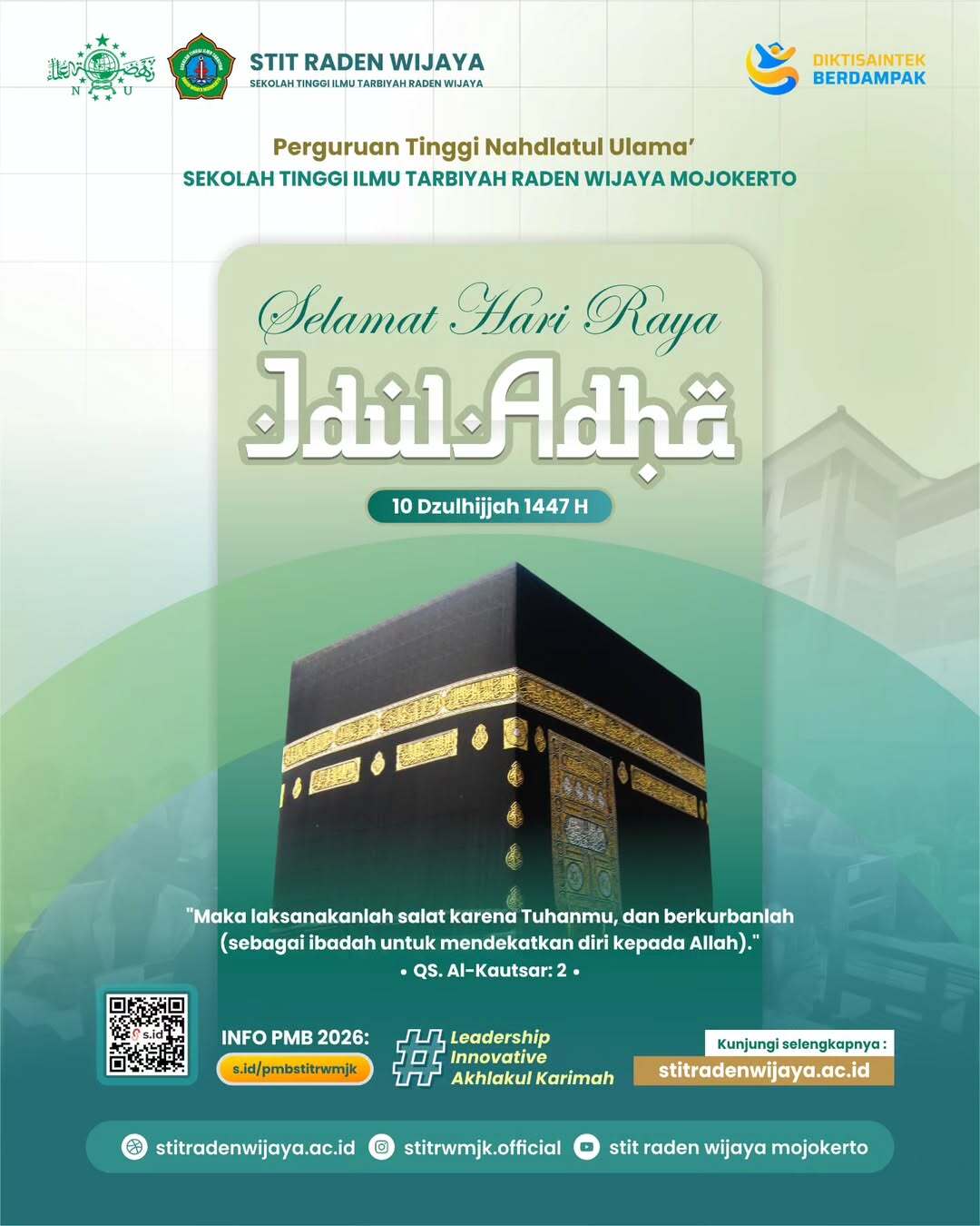 Segenap Civitas Akademika Perguruan Tinggi Nahdlatul Ulama STIT Raden Wijaya Mojokerto Menguca