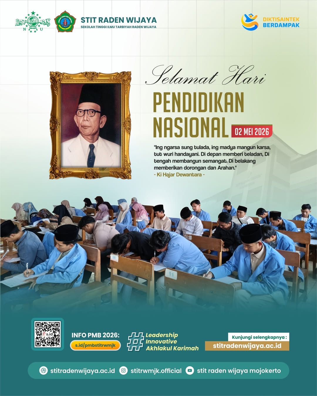 Selamat Hari Pendidikan Nasional 2026Ing ngarsa sung tulada, ing madya mangun karsa, tut wuri h